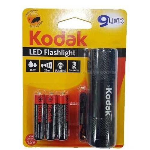 Tamanhos, Medidas e Dimensões do produto Lanterna Kodak 9-Led Flashlight Preta 1.5v C/3 Pilhas