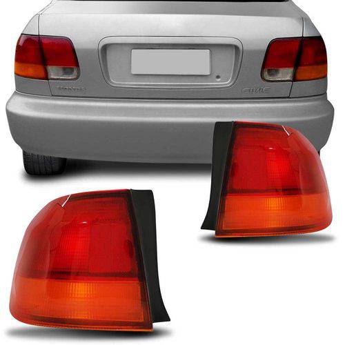 Tamanhos, Medidas e Dimensões do produto Lanterna Traseira Honda Civic Sedan 1996 1997 1998 Bicolor