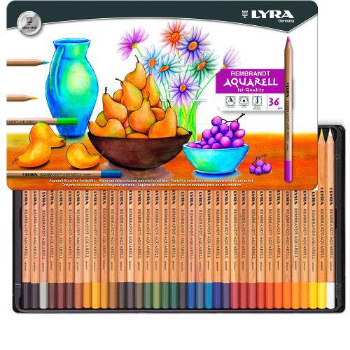 Tamanhos, Medidas e Dimensões do produto Lápis Aquarelável Rembradt Lyra com 36 Cores - 2011360