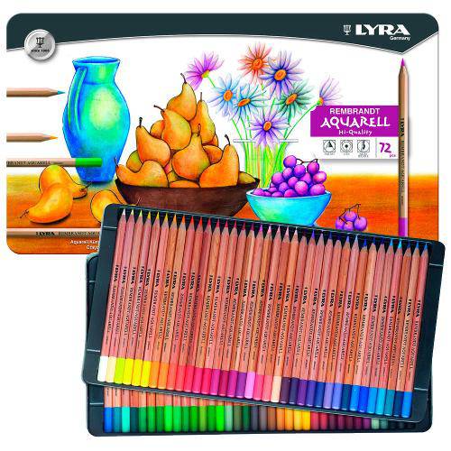 Tamanhos, Medidas e Dimensões do produto Lápis Aquarelável Rembradt Lyra com 72 Cores - 2011720