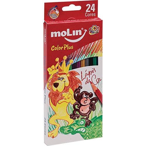 Tamanhos, Medidas e Dimensões do produto Lápis de Color Molin Plus 24 Cores