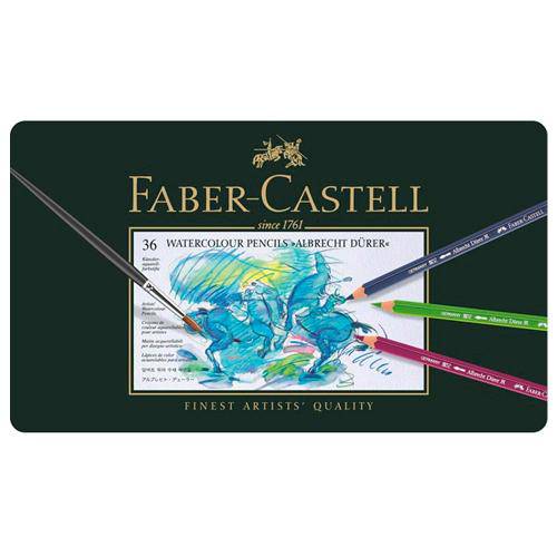 Tamanhos, Medidas e Dimensões do produto Lápis de Cor Aquarela Albrecht Dürer Faber-Castell Lata - 36 Cores