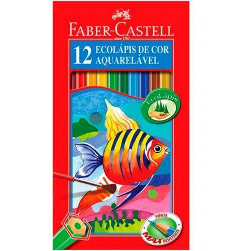 Tamanhos, Medidas e Dimensões do produto Lápis de Cor Aquarelável 12 Cores + 1 Pincel Faber-Castell