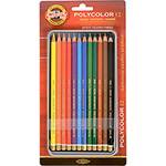 Tamanhos, Medidas e Dimensões do produto Lápis de Cor Artístico Estojo Polycolor 12 Cores - Koh-I-Noor