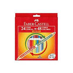 Tamanhos, Medidas e Dimensões do produto Lápis de Cor Bicolor 24 Lápis - 48 Cores - Faber-Castell