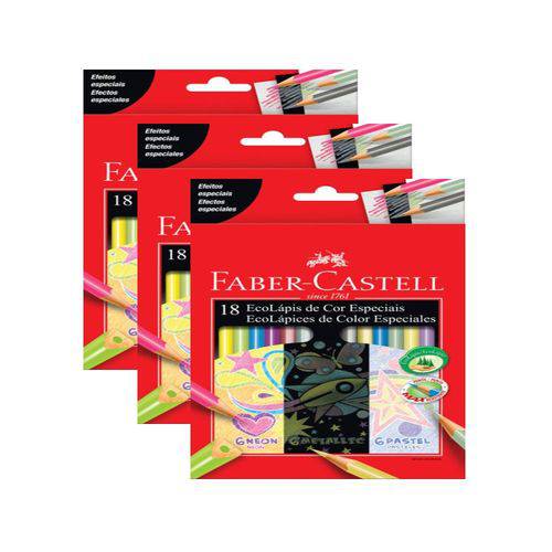 Tamanhos, Medidas e Dimensões do produto Lápis de Cor Ecolápis 18 Cores Especiais Pct 3 Un Faber Castell