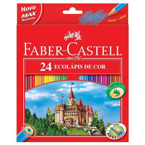 Tamanhos, Medidas e Dimensões do produto Lápis de Cor Sextavado 24 Cores Faber Castell 120124