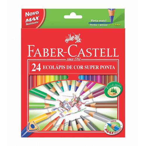 Tamanhos, Medidas e Dimensões do produto Lápis de Cor Super Ponta Faber-Castell - 24 Cores
