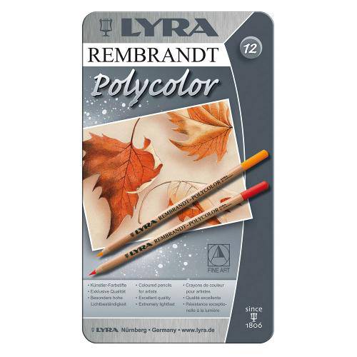 Tamanhos, Medidas e Dimensões do produto Lápis Polycolor Rembradt Lyra com 12 Cores - 2001120