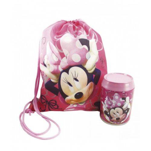 Tamanhos, Medidas e Dimensões do produto Lata da Minnie com Mochila Saco Rosa - Disney