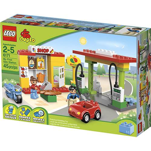 Tamanhos, Medidas e Dimensões do produto LEGO Duplo - Estação de Abastecimento de Combustível 6171