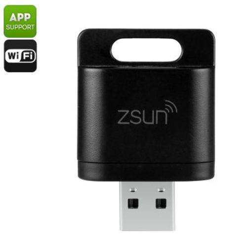 Tamanhos, Medidas e Dimensões do produto Leitor de Cartão Zsun Micro Sd Wi-Fi Pen Drive Até 128gb App