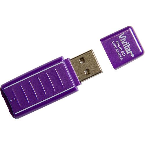 Tamanhos, Medidas e Dimensões do produto Leitor e Gravador Cartão Micro SD Formato Pen Drive - Roxa