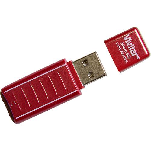 Tamanhos, Medidas e Dimensões do produto Leitor e Gravador Cartão Micro SD Formato Pen Drive - Vermelha