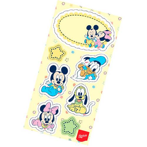 Tamanhos, Medidas e Dimensões do produto Lembrança Adesiva Baby Mickey e Amigos com 4 Unidades - Regina Festas