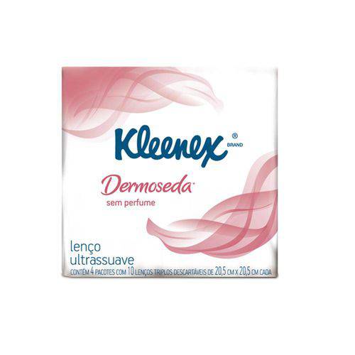 Tamanhos, Medidas e Dimensões do produto Lenço de Papel Kleenex Dermoseda Bolso 40 Folhas
