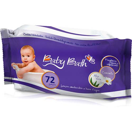 Tamanhos, Medidas e Dimensões do produto Lenço Umedecido Baby Bath - 72 Unidades