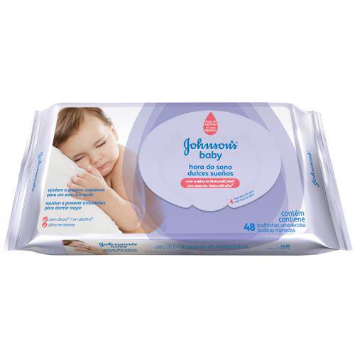 Tamanhos, Medidas e Dimensões do produto Lenço Umedecido Johnsons Baby Hora do Sono 48 Unidades