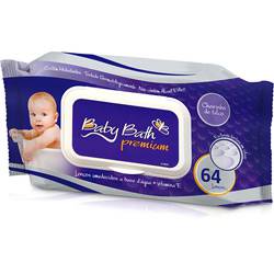 Tamanhos, Medidas e Dimensões do produto Lenços Umedecidos Baby Bath - 64 Unidades