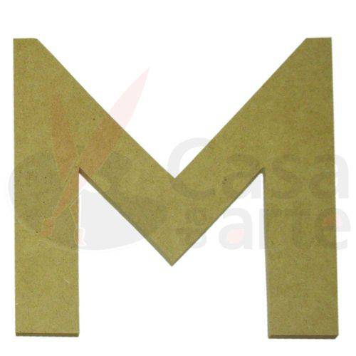 Tamanhos, Medidas e Dimensões do produto Letra de Mdf Madeira Crua - Tamanho: 20,5 X 20,5 X 1,0 Cm - Modelo: M