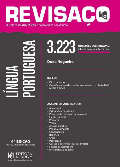 Tamanhos, Medidas e Dimensões do produto Lingua Portuguesa 3.223 Questoes Comentadas e Organizadas por Assunto - Juspodivm