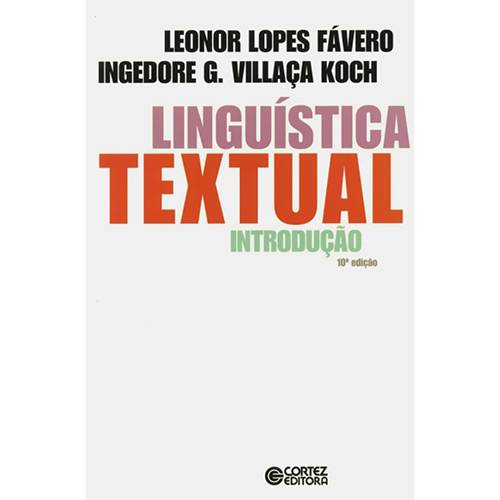 Tamanhos, Medidas e Dimensões do produto Linguística Textual - Introdução
