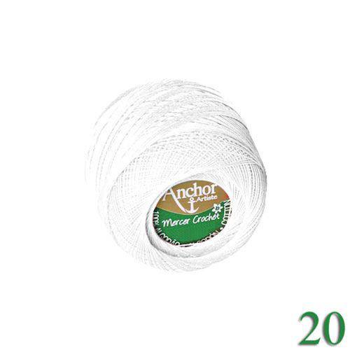 Tamanhos, Medidas e Dimensões do produto Linha Anchor Artiste Mercer Crochet 20 Branca