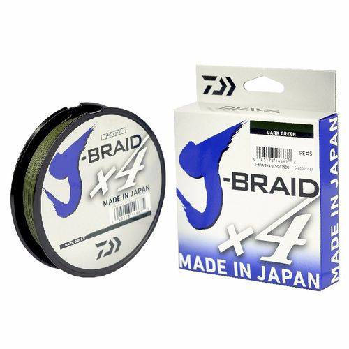 Tamanhos, Medidas e Dimensões do produto Linha Daiwa J-braid X4u Darkgreen 270m 15lb 0,19mm