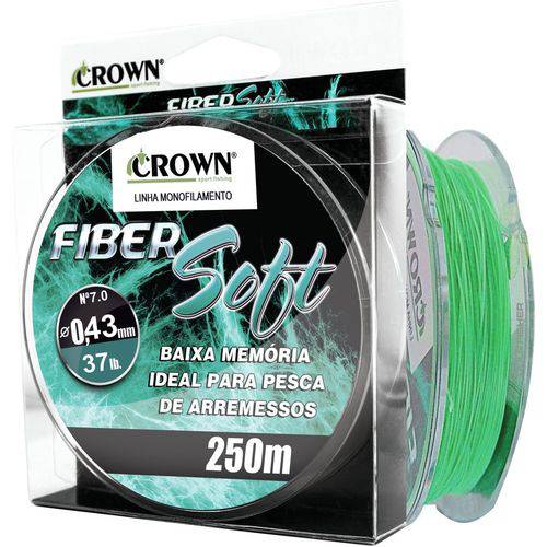 Tamanhos, Medidas e Dimensões do produto Linha Monofilamento Crown Fiber Soft Verde 0,43mm - 37 Lbs