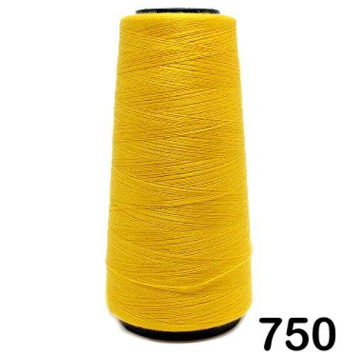 Tamanhos, Medidas e Dimensões do produto Linha para Costura Sol 120 com 2000j Corrente - Cor: Amarelo Gema 750