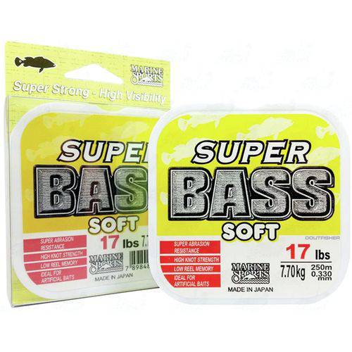 Tamanhos, Medidas e Dimensões do produto Linha Super Bass Soft 0,330mm 17lb Monofilamento Amarela 250m