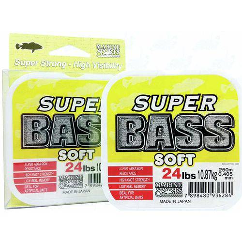 Tamanhos, Medidas e Dimensões do produto Linha Super Bass Soft 0,405mm 24lb Monofilamento Amarela 250m