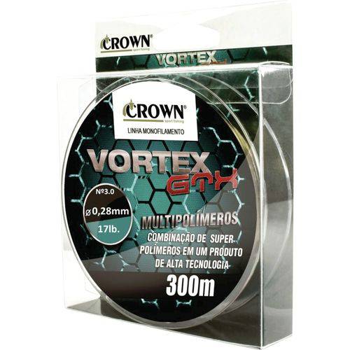 Tamanhos, Medidas e Dimensões do produto Linha Vortex GTX Crown Multipolímeros 3.0 (0,28mm - 17lb) 300m