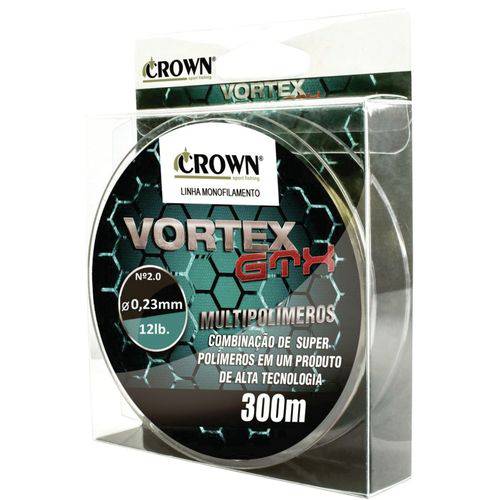 Tamanhos, Medidas e Dimensões do produto Linha Vortex GTX Crown Multipolímeros 2.0 (0,23mm - 12lb) 300m