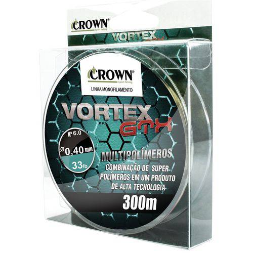 Tamanhos, Medidas e Dimensões do produto Linha Vortex GTX Crown Multipolímeros 6.0 (0,40mm-33lb) 300m
