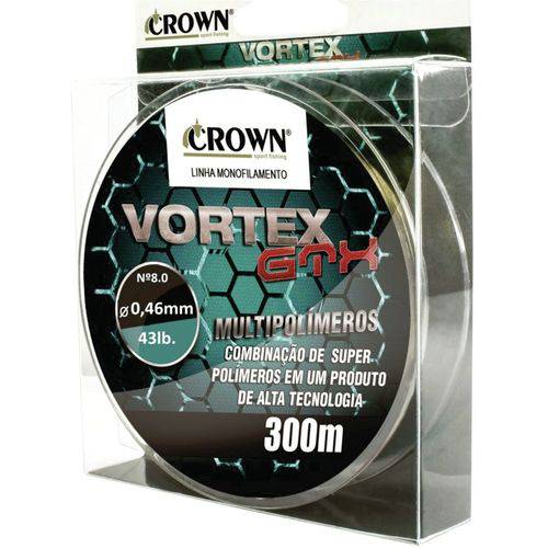 Tamanhos, Medidas e Dimensões do produto Linha Vortex GTX Crown Multipolímeros 8.0 (0,46mm-43lb) 300m