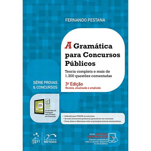 Tamanhos, Medidas e Dimensões do produto Livro - a Gramática para Concursos Públicos