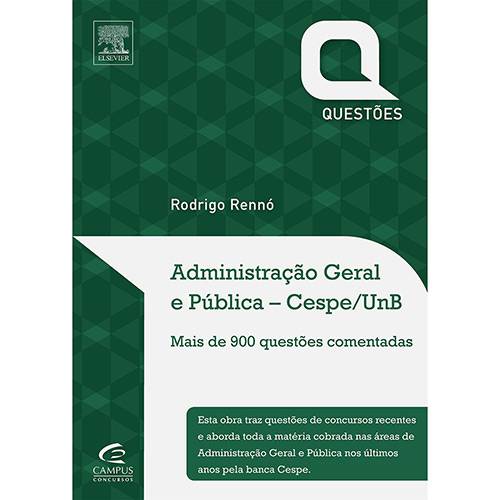 Tamanhos, Medidas e Dimensões do produto Livro - Administração Geral e Pública - Cesp/Unb: Mais de 900 Questões Comentadas