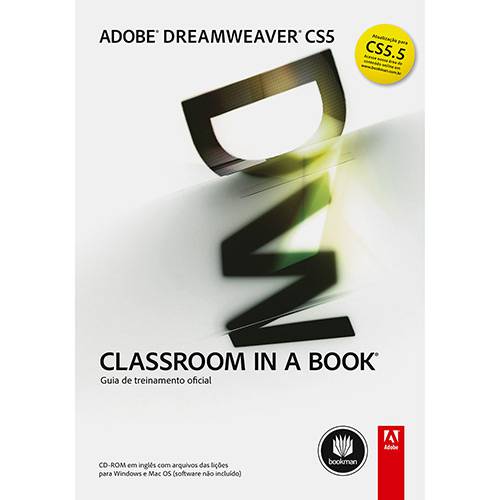 Tamanhos, Medidas e Dimensões do produto Livro - Adobe Dreamweaver CS5 - Guia de Treinamento Oficial - Série Classroom In a Book