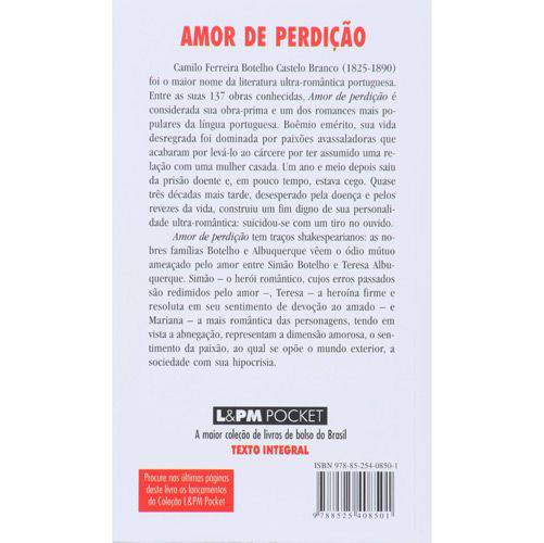 Tamanhos, Medidas e Dimensões do produto Livro - Amor de Perdiçao