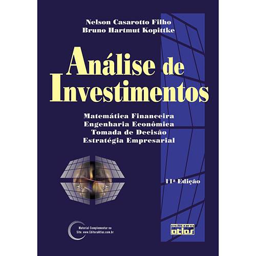 Tamanhos, Medidas e Dimensões do produto Livro - Análise de Investimentos