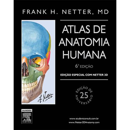 Tamanhos, Medidas e Dimensões do produto Livro - Atlas de Anatomia Humana - Edição Especial com Netter 3D