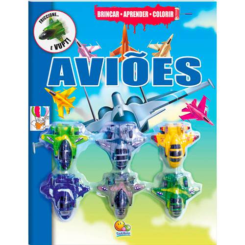 Tamanhos, Medidas e Dimensões do produto Livro - Brincar-Aprender-Colorir: Aviões