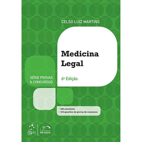 Tamanhos, Medidas e Dimensões do produto Livro - Concursos Medicina Legal - Série Provas & Concursos