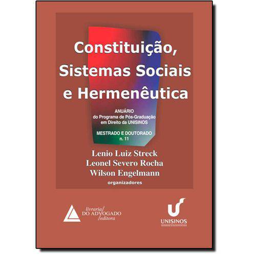 Tamanhos, Medidas e Dimensões do produto Livro - Constituição, Sistemas Sociais e Hermenêutica - Nº 11