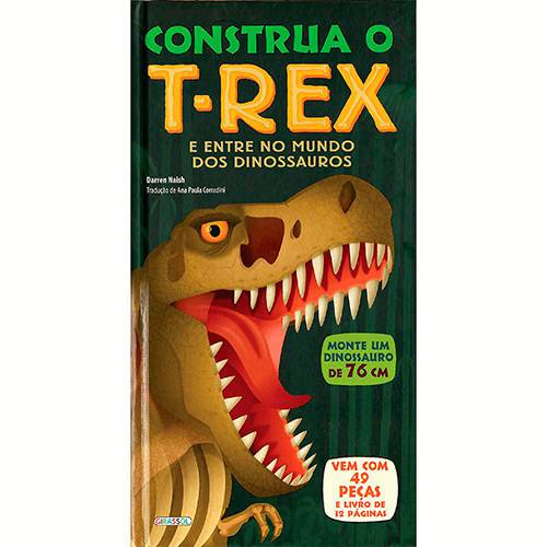 Tamanhos, Medidas e Dimensões do produto Livro - Construa o T- Rex e Entre no Mundo dos Dinossauros