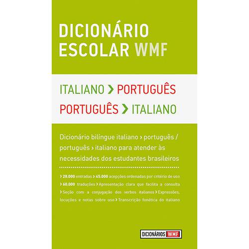 Tamanhos, Medidas e Dimensões do produto Livro - Dicionário Escolar WMF: Italiano-Português - Português-Italiano