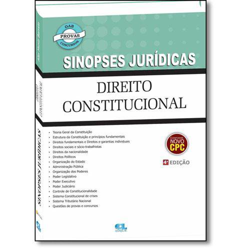 Tamanhos, Medidas e Dimensões do produto Livro - Direito Constitucional - Coleção Sinopses Jurídicas