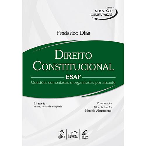 Tamanhos, Medidas e Dimensões do produto Livro - Direito Constitucional: Questões Comentadas e Organizadas por Assunto