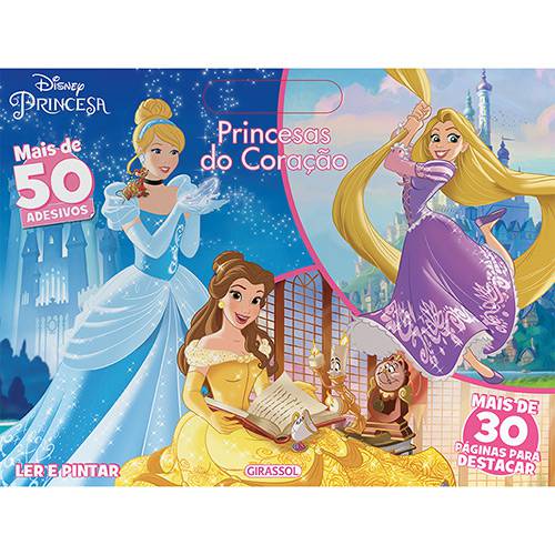 Tamanhos, Medidas e Dimensões do produto Livro - Disney Princesa: Princesas do Coração Ler e Pintar